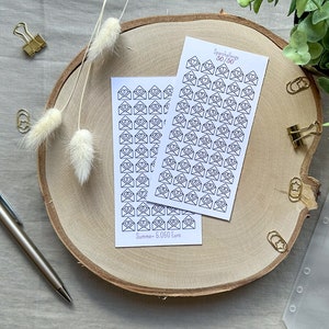 50/50 Challenge A6 - 5050 Euro sparen - Sparchallenge - 250g Papier - Umschlagmethode - Budgetplanung - Budgetplaner - Tracker