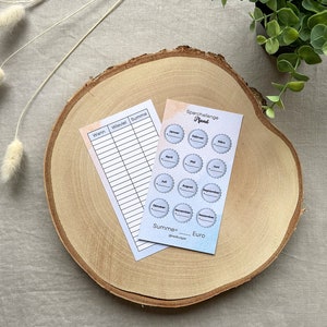 Pfandsparen Sparchallenge bunt A6 - Sparchallenge - 250g Papier - Umschlagmethode - Budgetplanung - Budgetplaner - Budgettracker