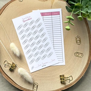 Challenge Gesundheit Rücklagen A6 - Sparchallenge - 250g Papier - Umschlagmethode - Budgetplanung - Budgetplaner - Tracker - minimalistisch