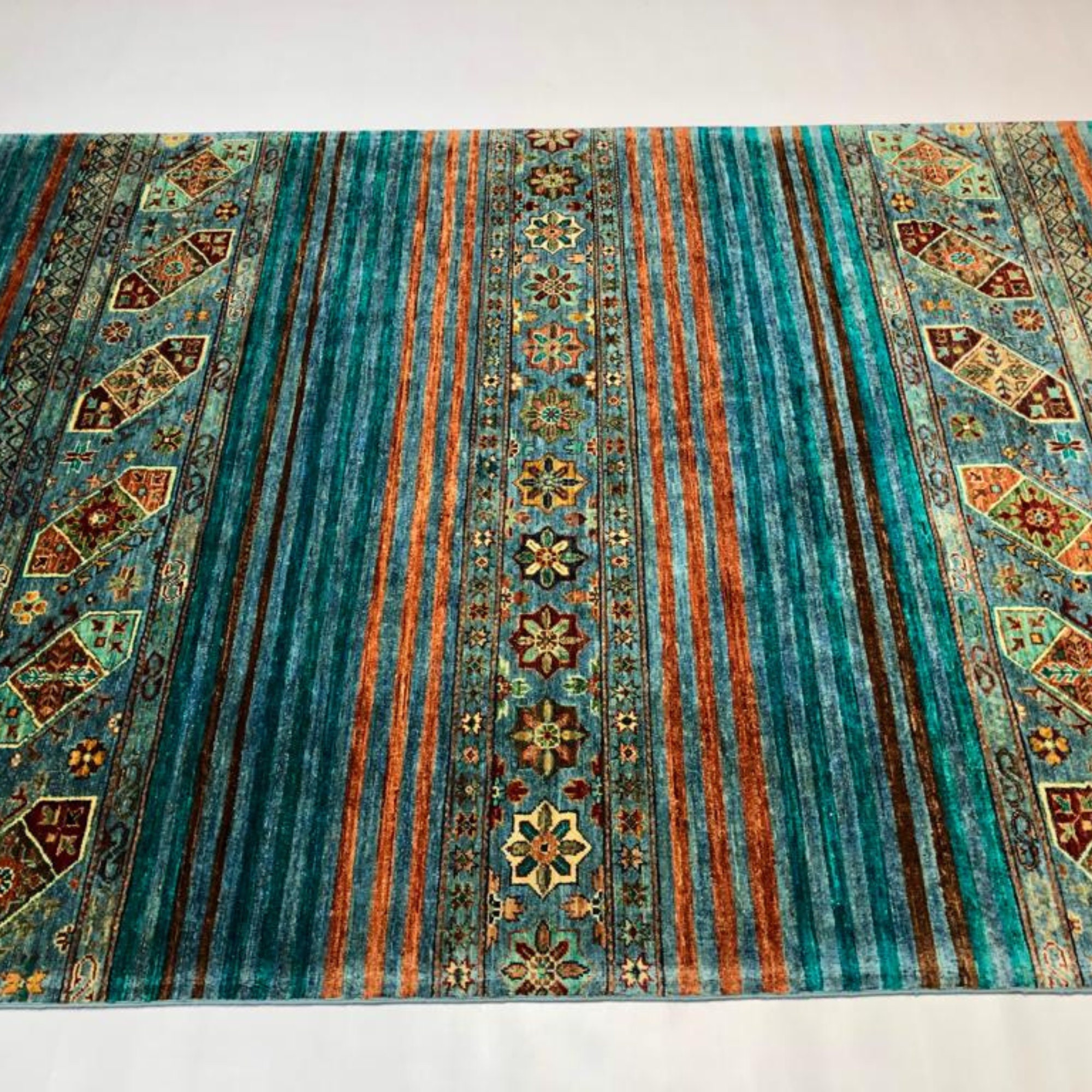Aqua 6x8 Rug 8x6 Oriental Rug Cute Area Rug Luxury Wall Decor Etsy