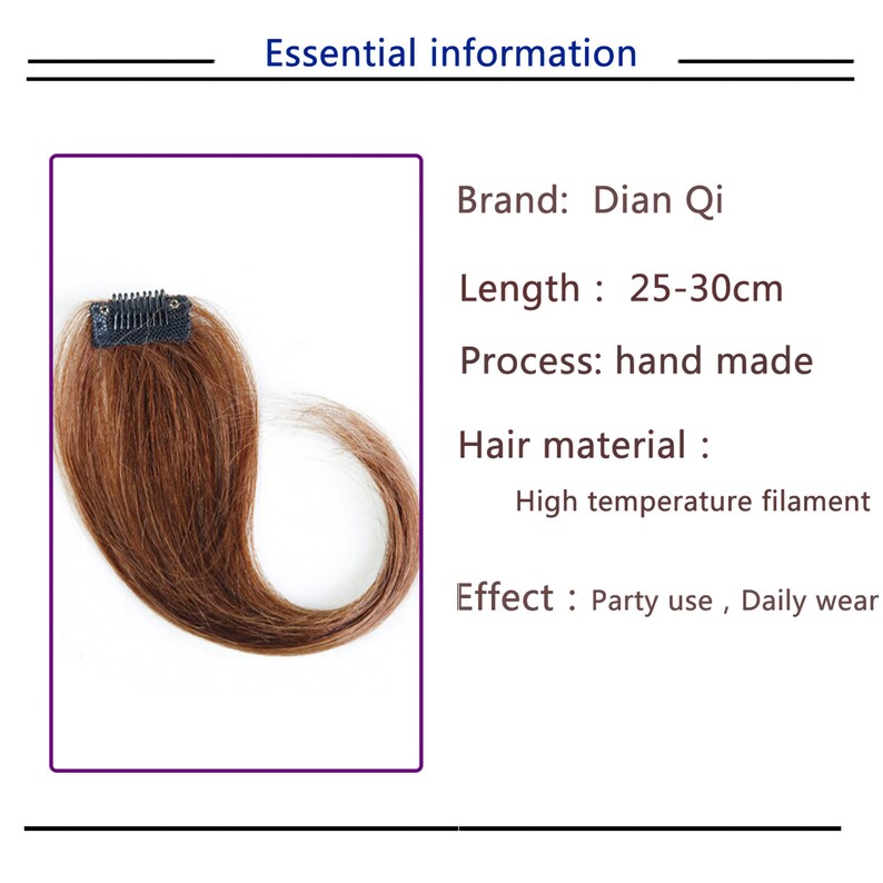 Human Hair Side Bangs Extension for Women Curly Hair Tail Etsy