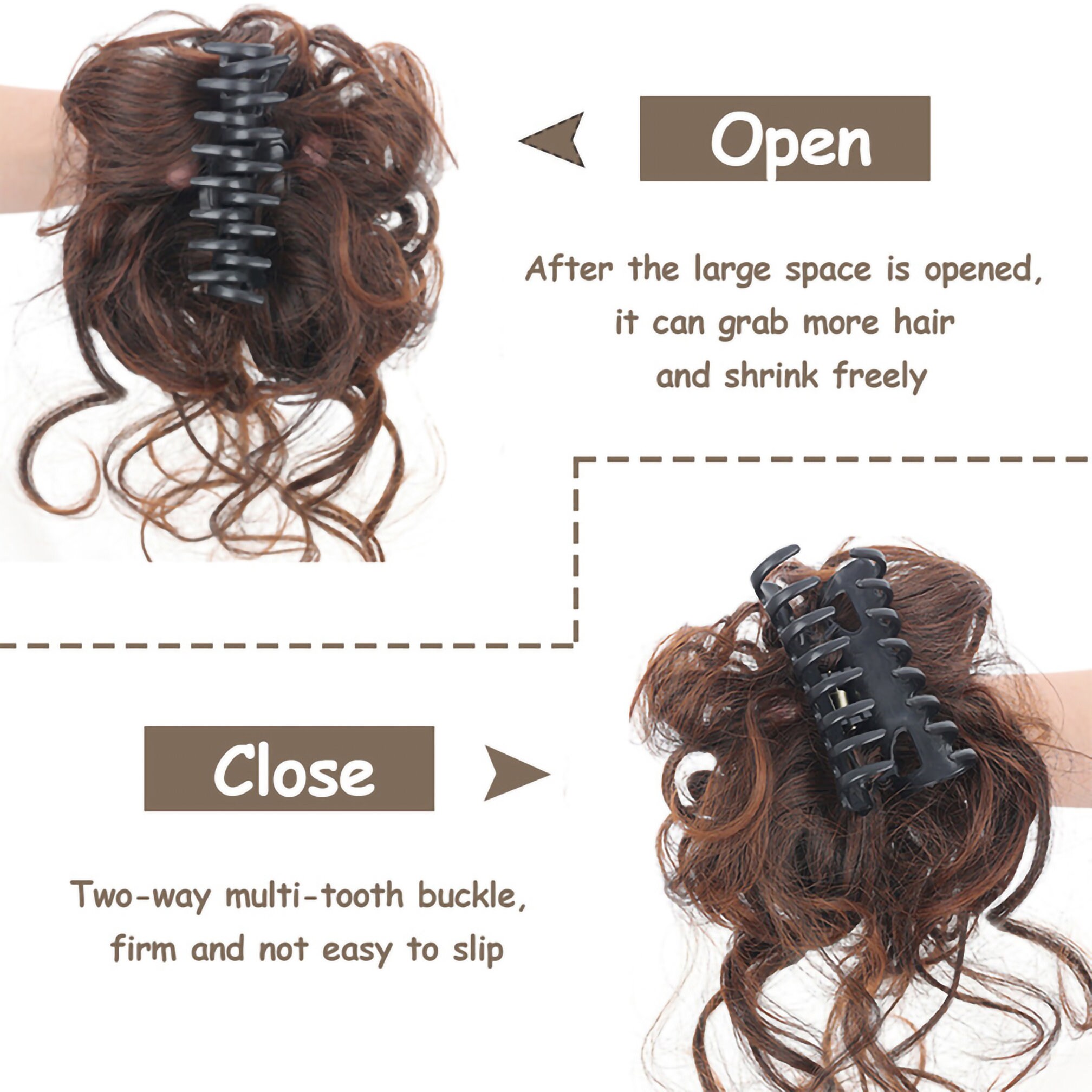 Messy Bun Clip in Hairpiece Hair Extension Tousled Updo Hair Etsy