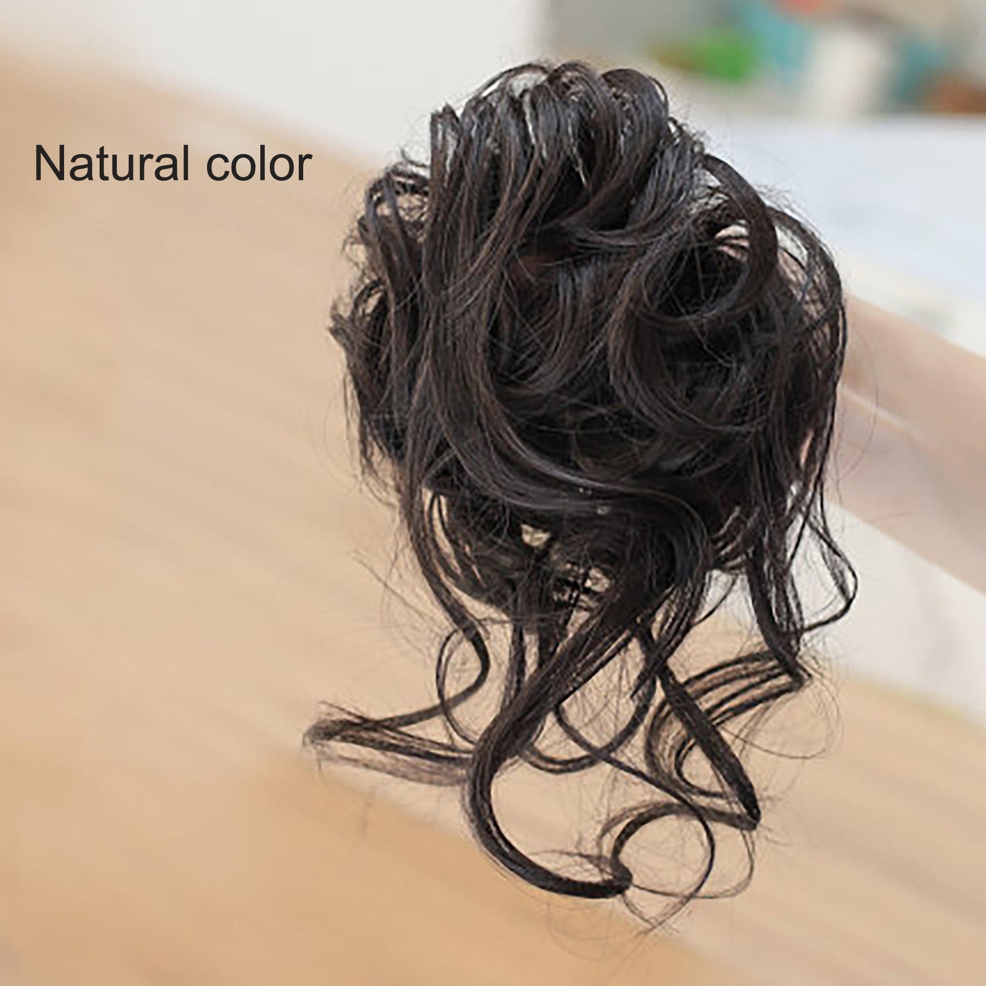 Messy Bun Human Hair Piece Extension Ponytail Hair Scrunchies Etsy