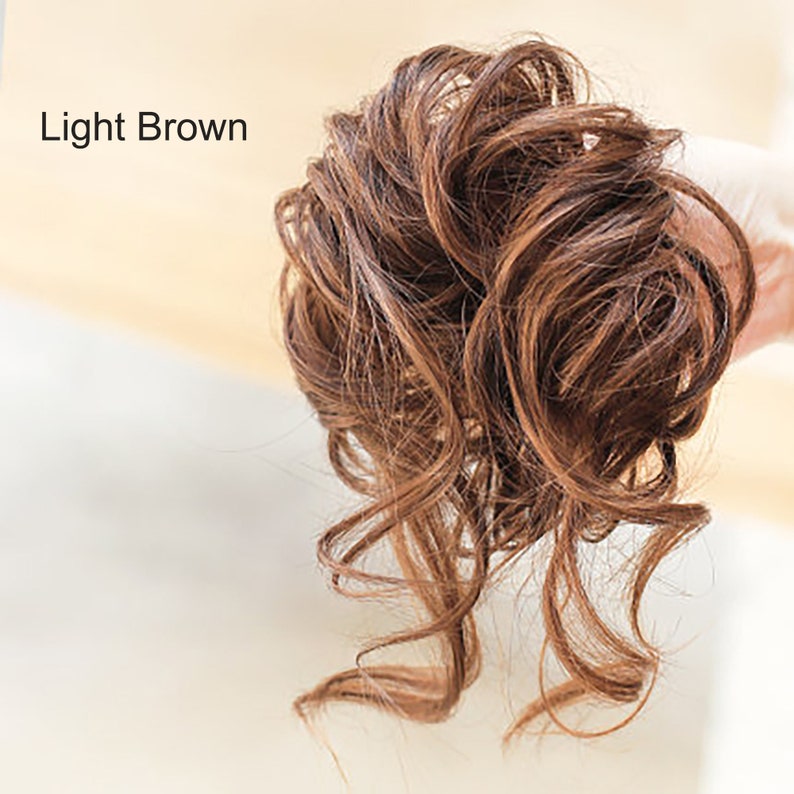 Messy Bun Human Hair Piece Extension Ponytail Hair Scrunchies Etsy