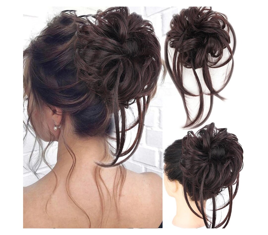 Messy Bun Elastic Piece Extension Ponytail Hair Scrunchies Etsy