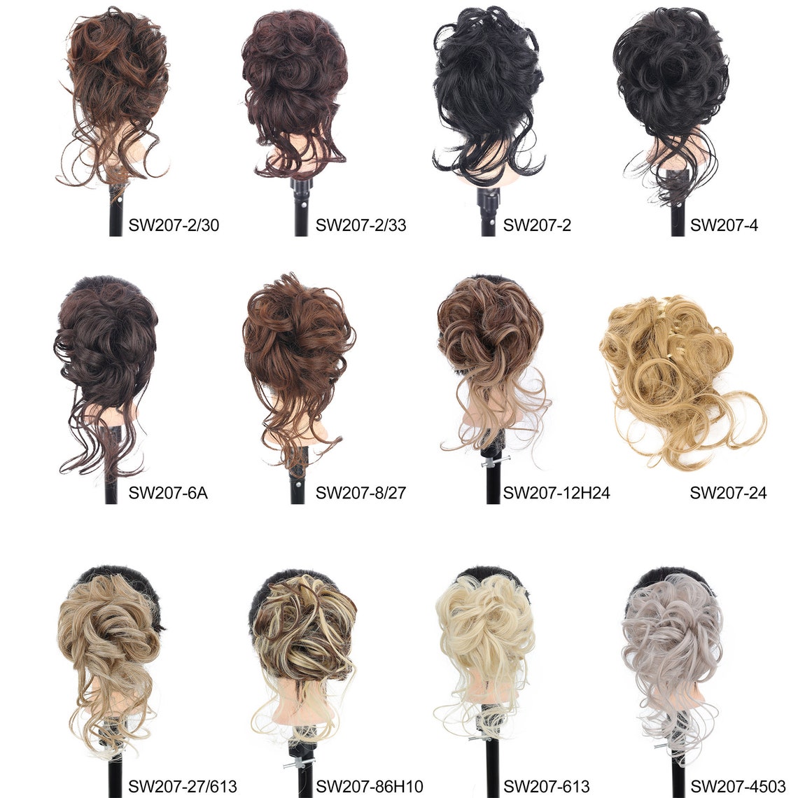 Messy Bun Clip in Hairpiece Hair Extension Tousled Updo Hair Etsy