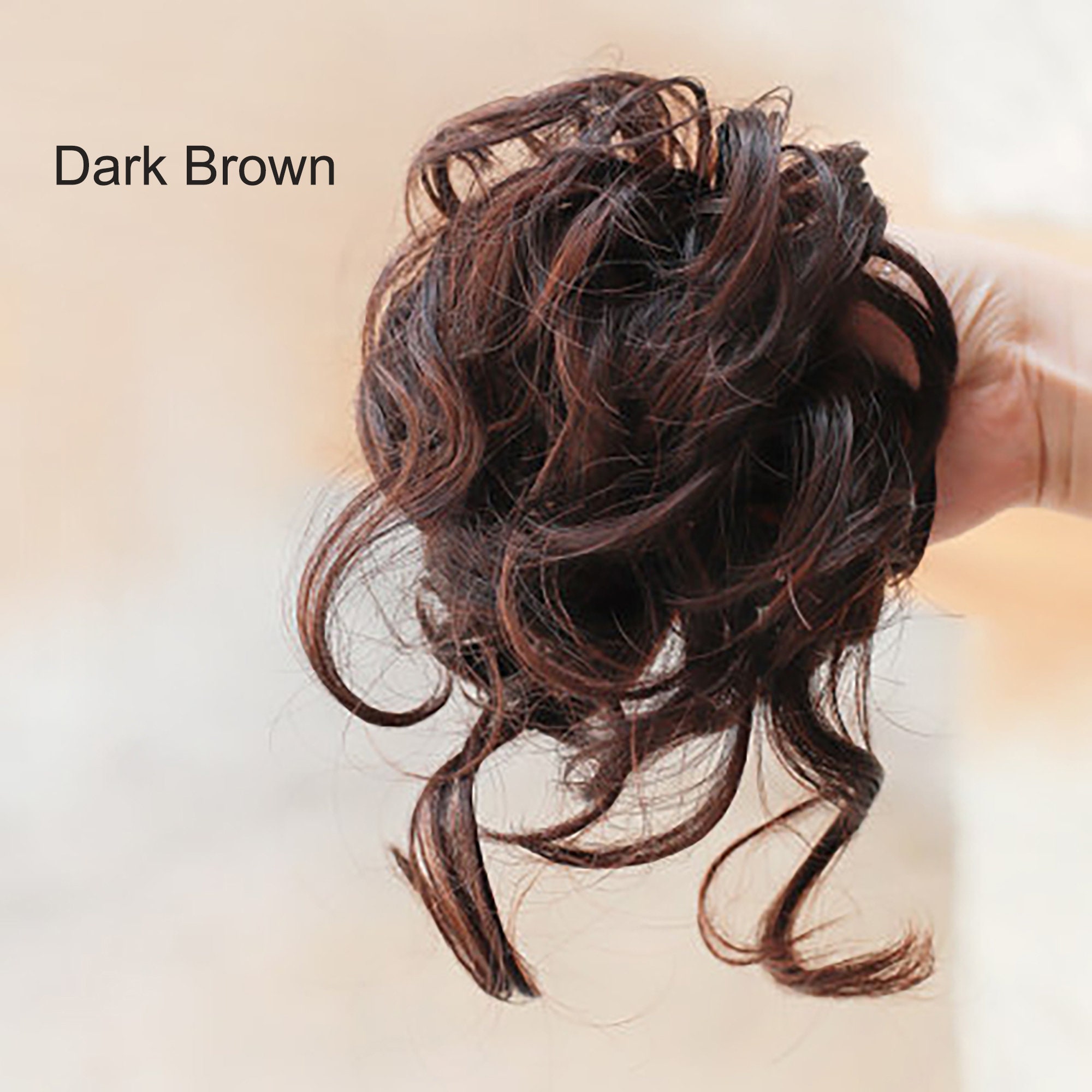 Messy Bun Human Hair Piece Extension Ponytail Hair Scrunchies Etsy