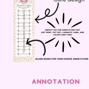 Little flowers annotation key bookmark blank
