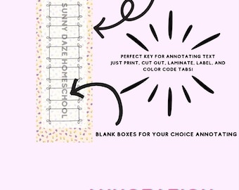 Little flowers annotation key bookmark blank