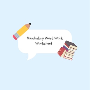 vocabulary word work