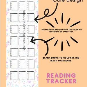 Reading Tracker Bookmark Pastel