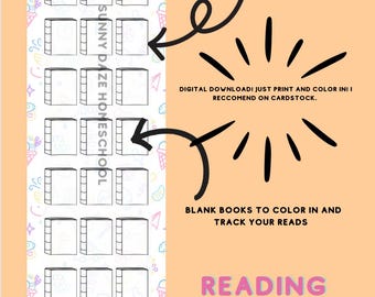 Reading Tracker Bookmark Pastel