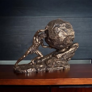 Escultura de Sísifo, Estátua de Sísifo da Grécia Antiga, Estátua Grega, Decoração para Casa, Objeto de Arte