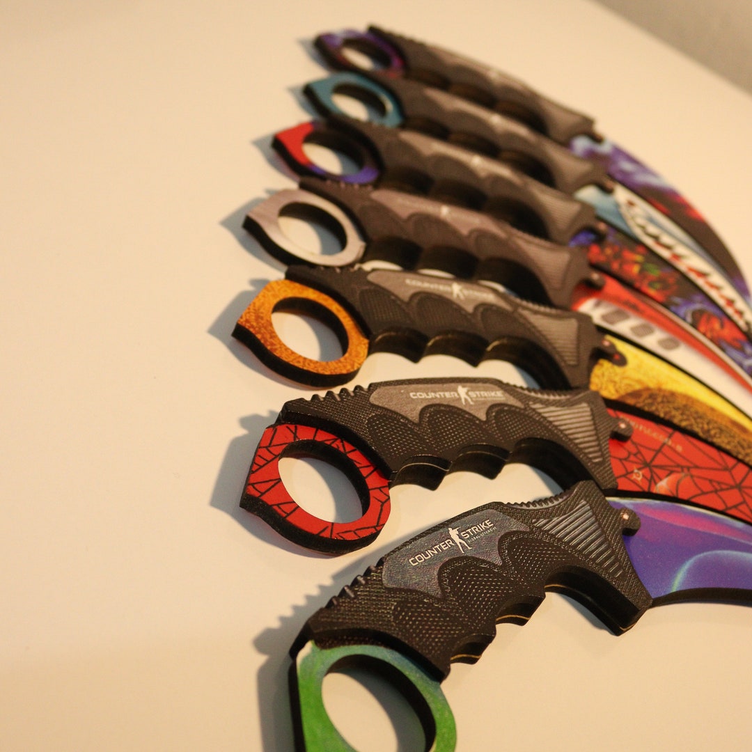 CS GO Skinned Karambit Woodden Toy, Gamer Decor, Gift for Gamer, 20cm ...