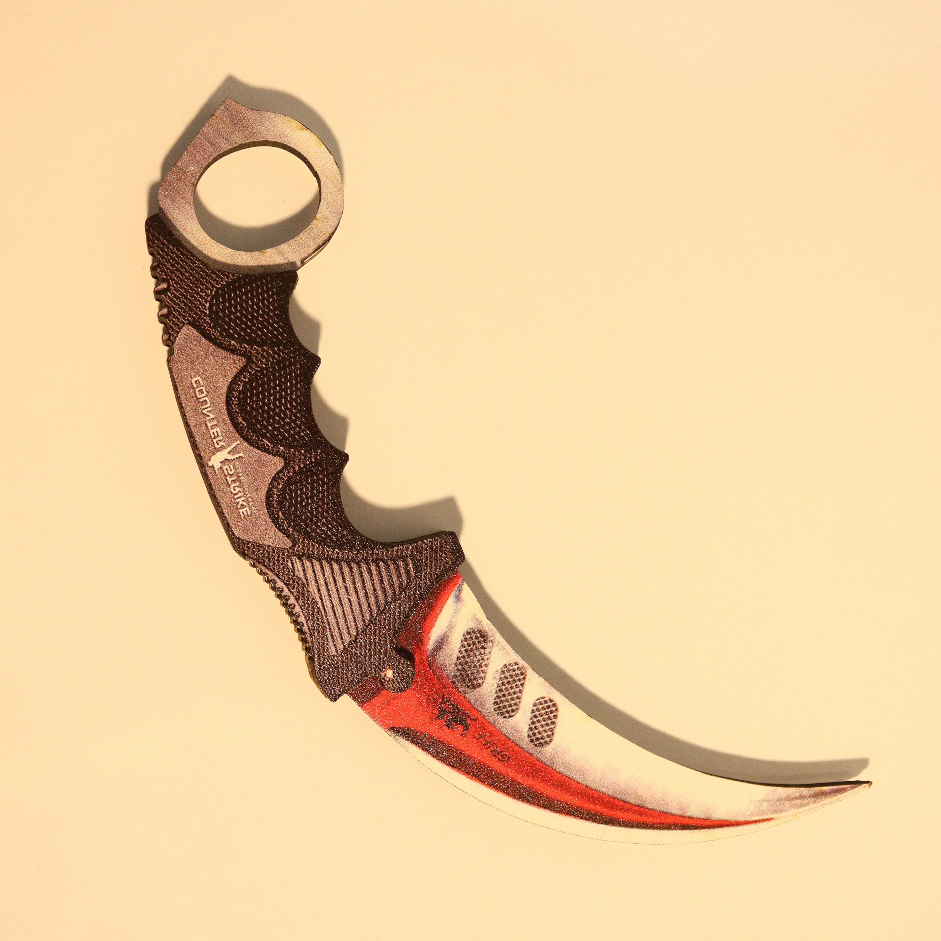 CS GO Skinned Karambit Woodden Toy, Gamer Decor, Gift for Gamer, 20cm ...