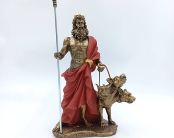 Hades-statyn, Hades med Cerberus