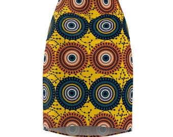 Ankara fashion pencil skirt, African style skirt, afrocentric gift for her, black girl magic gift, african mom gifts.