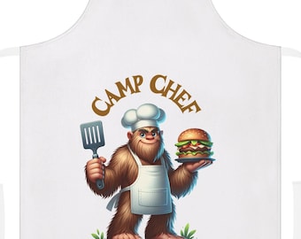 Grembiule da cuoco Bigfoot: regalo di cucina con cartone animato umoristico