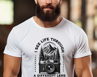 Vintage Landschaftsfotograf T-Shirt: Retro Natur Grafik-Shirt