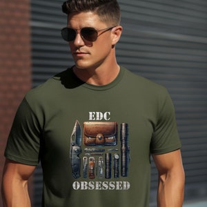 EDC Gear Graphic Tee, Knives, Flashlights, Multitools, Unisex