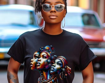 African American Women Fusion T-Shirt: Black Heritage Pride, Comfort Colors