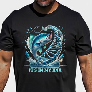 Fisherman DNA Graphic Tee: Angler Gift, Outdoor Enthusiast Top