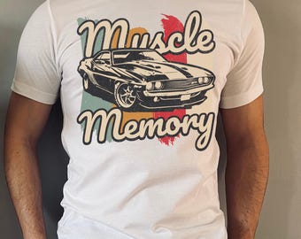 Camiseta con gráficos de coches clásicos: Ropa para entusiastas de los muscle cars