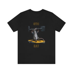 Lustiges Gym Ratte Grafik T-Shirt - Lustige Maus Gewichte - Humorvolle Trainingskleidung Bild 2