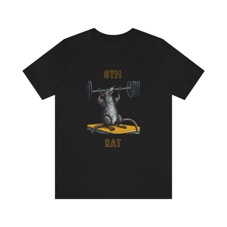 Lustiges Gym Ratte Grafik T-Shirt - Lustige Maus Gewichte - Humorvolle Trainingskleidung Bild 2