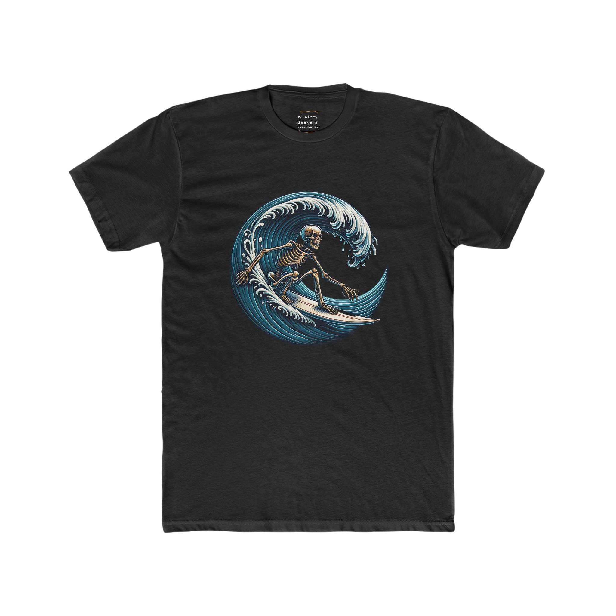 Skeleton Riding Massive Wave - Skeleton Surfing Shirt - Hang Ten ...