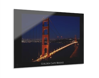 Golden Gate Bridge Nachtszene Acrylwandkunst