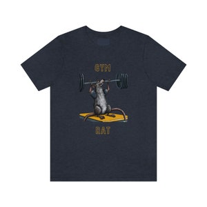 Lustiges Gym Ratte Grafik T-Shirt - Lustige Maus Gewichte - Humorvolle Trainingskleidung Bild 5