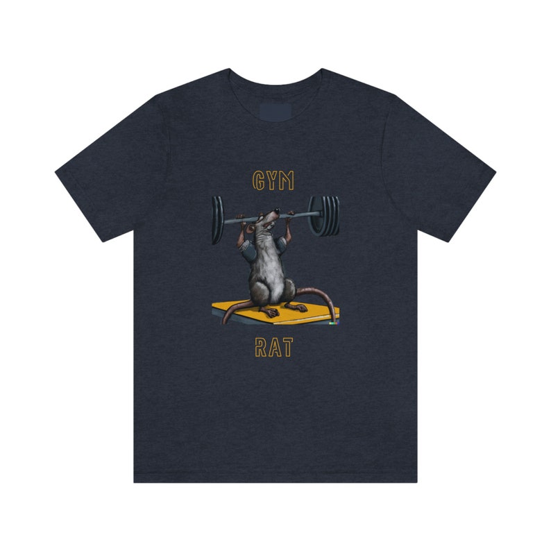 Lustiges Gym Ratte Grafik T-Shirt - Lustige Maus Gewichte - Humorvolle Trainingskleidung Bild 5