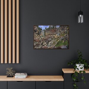 Paulina Creek Double Falls In Oregon-Gallery Canvas Wraps, Horizontaal Frame afbeelding 5