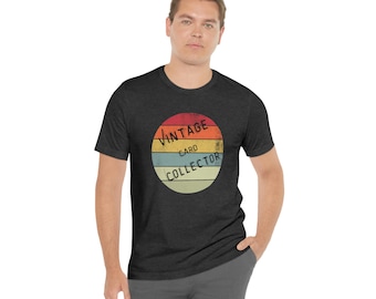 Vintage Card Collector Tee: Unisex Jersey Short Sleeve Shirt