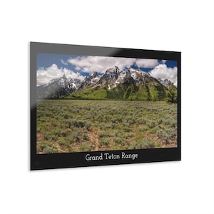 Grand Teton Range Panoramic , Grand Teton National Park, Wyoming. Acrylic Prints (French Cleat Hanging)