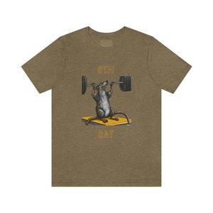 Lustiges Gym Ratte Grafik T-Shirt - Lustige Maus Gewichte - Humorvolle Trainingskleidung Bild 6