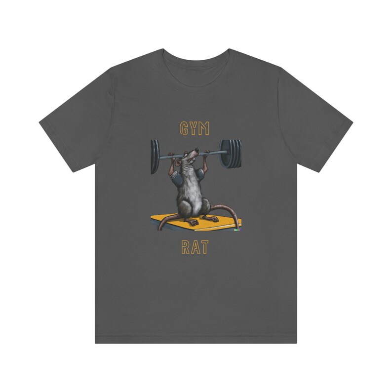 Lustiges Gym Ratte Grafik T-Shirt - Lustige Maus Gewichte - Humorvolle Trainingskleidung Bild 3