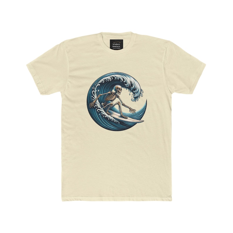 Skeleton Riding Massive Wave - Skeleton Surfing Shirt - Hang Ten ...