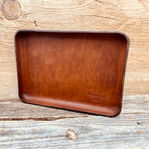 Handcrafted Leather Valet Tray Made in Texas