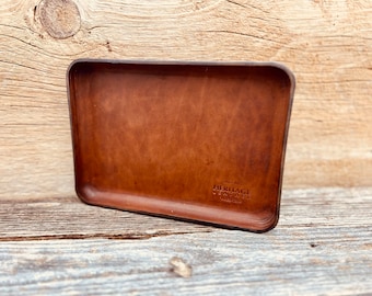 Handcrafted Leather Valet Tray Made in Texas