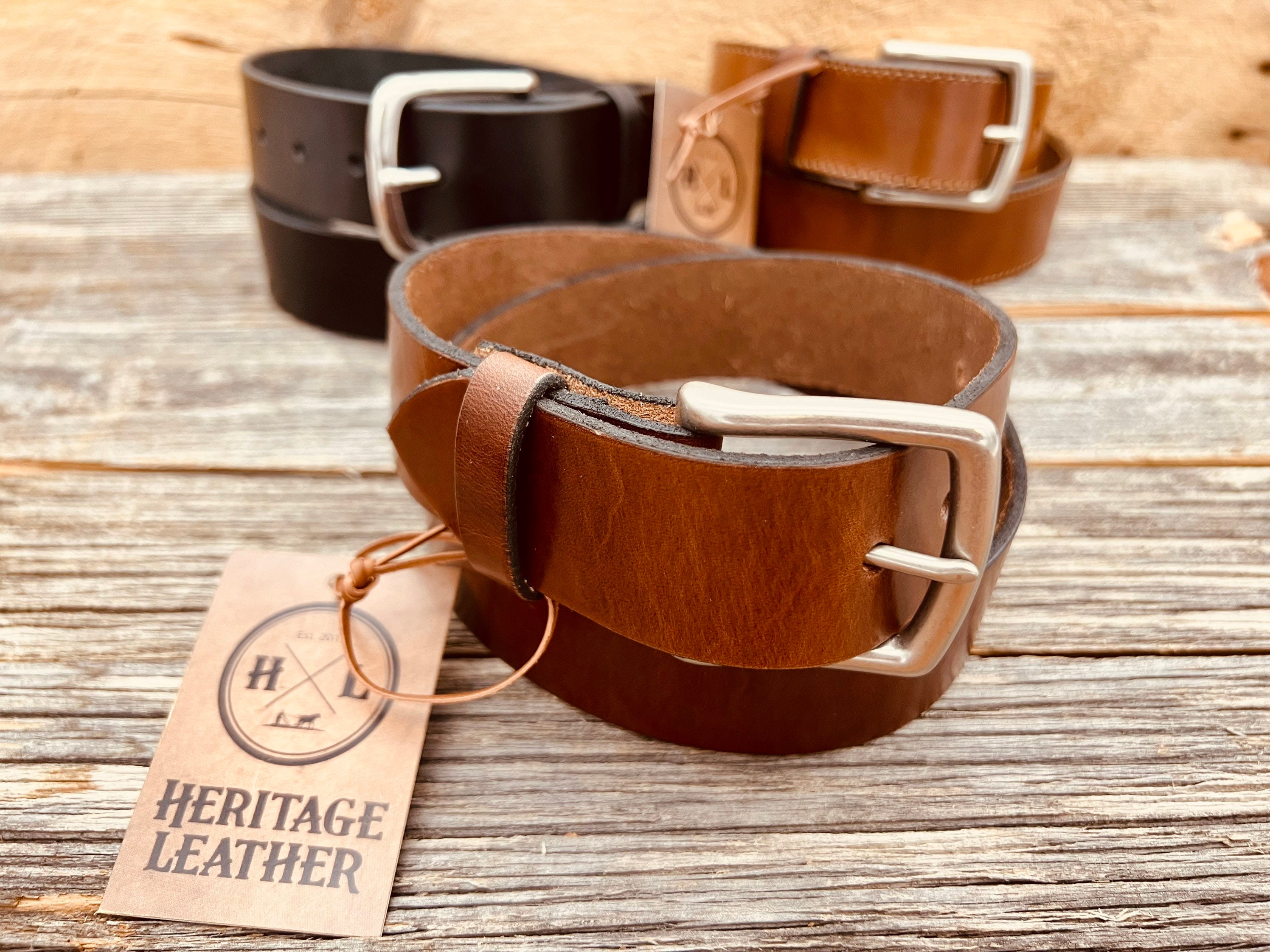 Texas leather hand trimmed made in USA GREAT belt Natural Basket Belt – Texas Saddlery main image 3