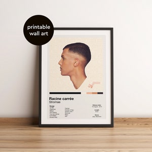 Stromae - Racine Carrée - Plakat na okładkę albumu - Sztuka ścienna - Wystrój wnętrz - Pobieranie cyfrowe - Muzyka