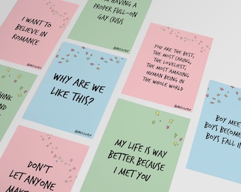 9 Heartstopper Quotes Posters - TV series - Wall Art - Digital Download