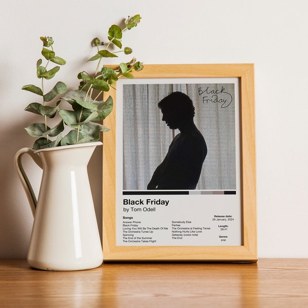 Tom Odell - Black Friday - Album Cover Poster - Wall Art - Home Decor - Digital Download - Music