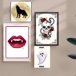 Halloween Printable Wall Art | Halloween Art Prints | Halloween Decoration | Halloween Gallery wall set | Digital Print | Spooky Wall Art