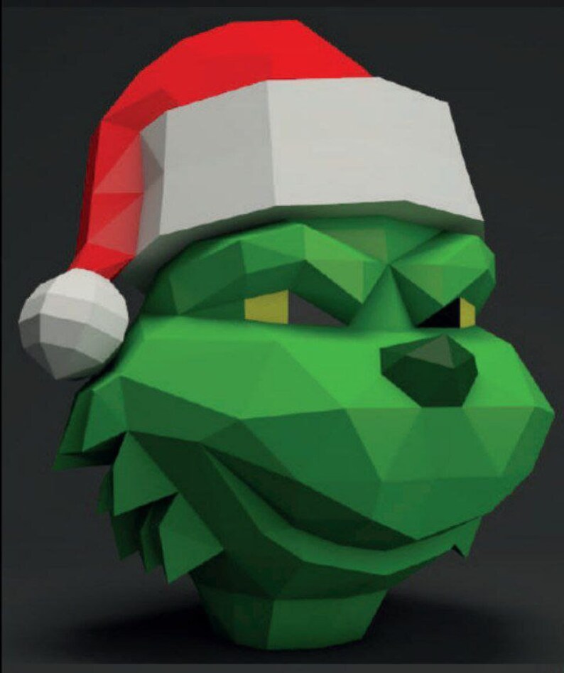 DIY Papercraft Grinch Printable Templatespapercraft - Etsy Australia