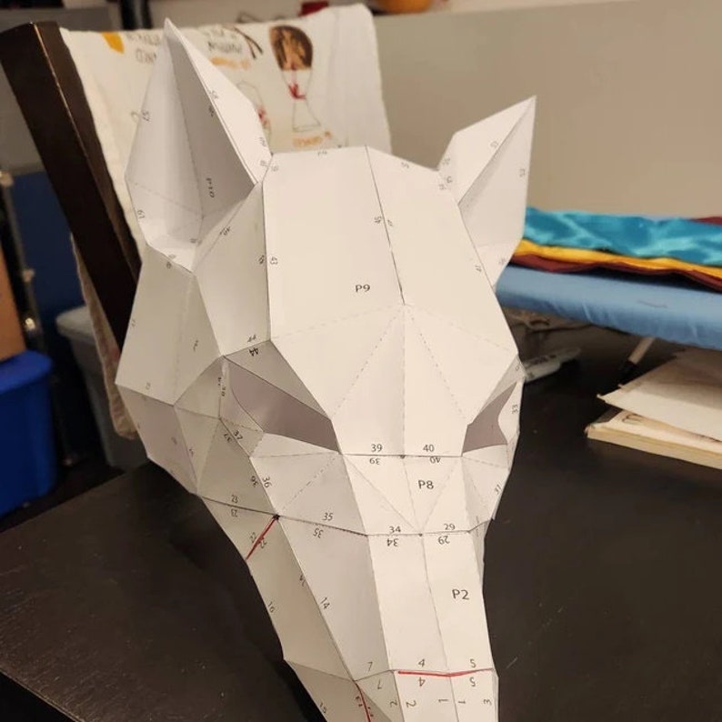 DIY Papercraft Wolf Printable Templatespapercraft Template Etsy