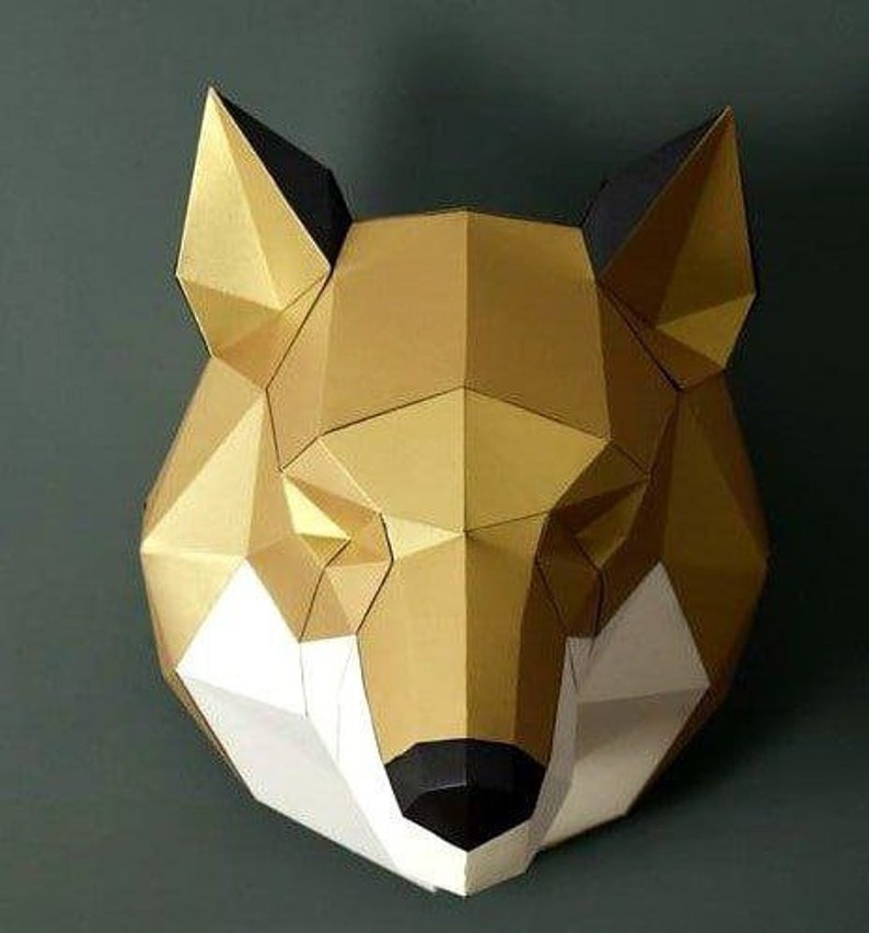 DIY Papercraft Wolf Printable Templatespapercraft Template Etsy