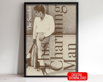 The Smiths, This Charming Man, Morrissey, Digital Prints, Printable Wall Art, Digital Download, Poster